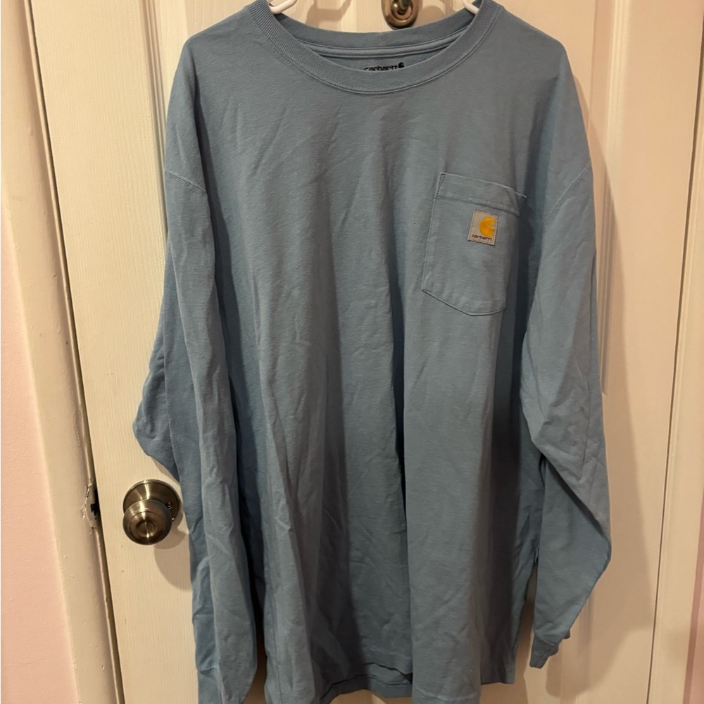 Carhartt Blue Long Sleeve Tee Relaxed Fit